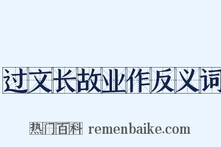 过文长故业作反义词是什么意思的图片